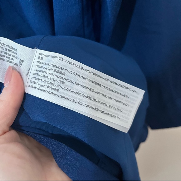 Abercrombie & Fitch Long Sleeve Blue Buttondown Shirt Dress NWT Navy Small P - Picture 7 of 8